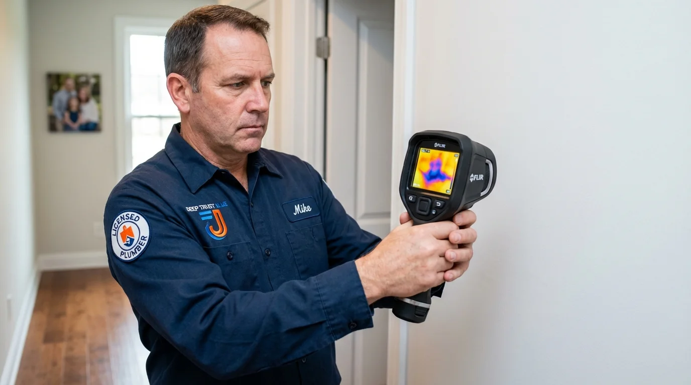 Thermal imaging leak detection by Johns Plumbing LLC in South Boston